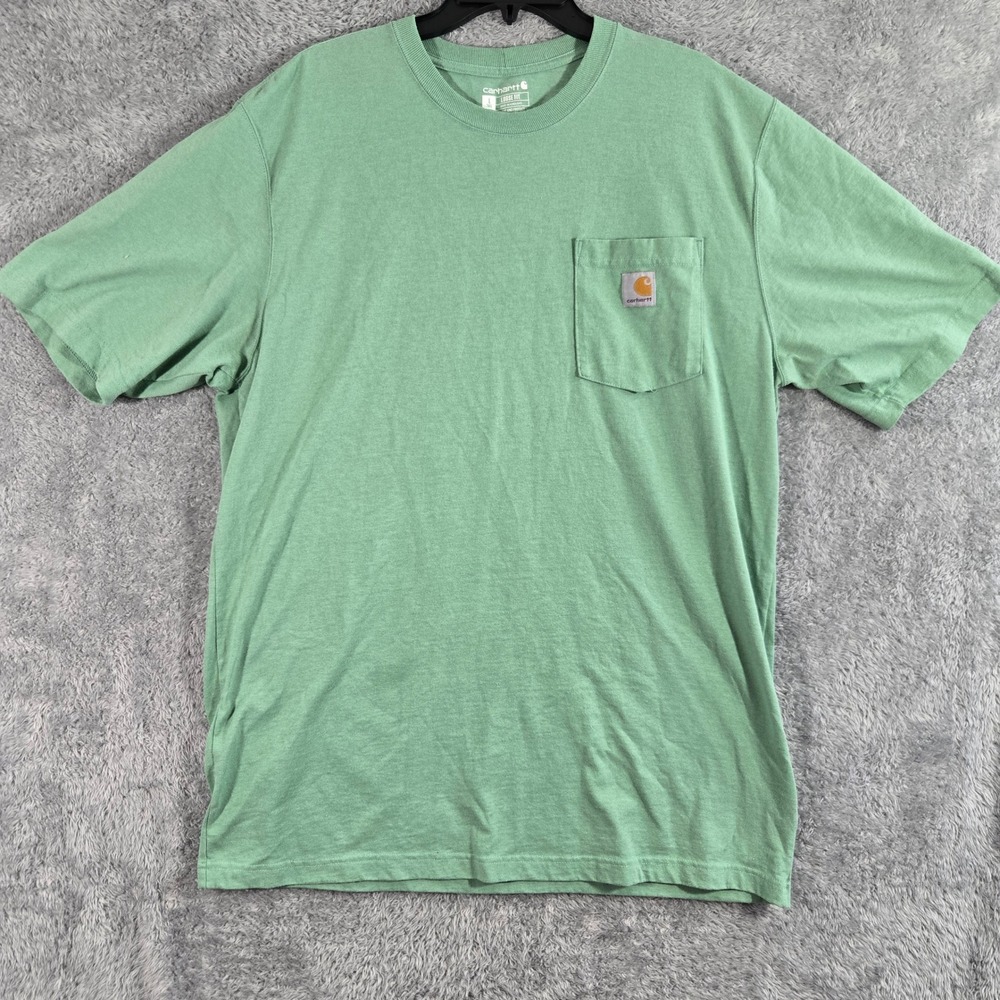Carhartt Mens Loose Fit Heavyweight Pocket T-Shirt Sage Green L Tall K87 GHD